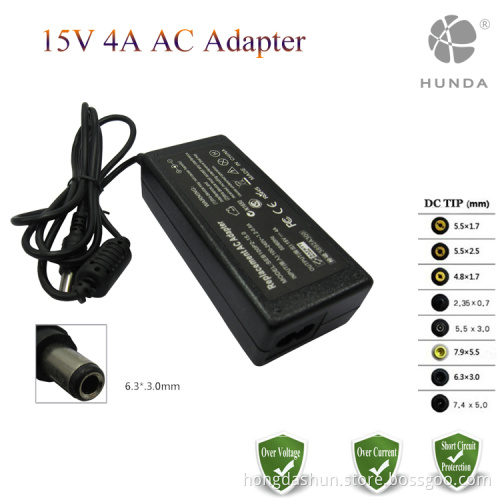 Alibaba High Performance 15V 4A 60W Power Supply Adapter